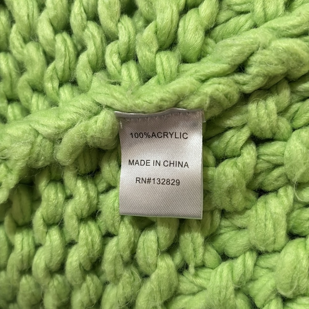 Lovers and Friends Doxie Sweater in Lime Green SZ S VGUC - Picture 8 of 9